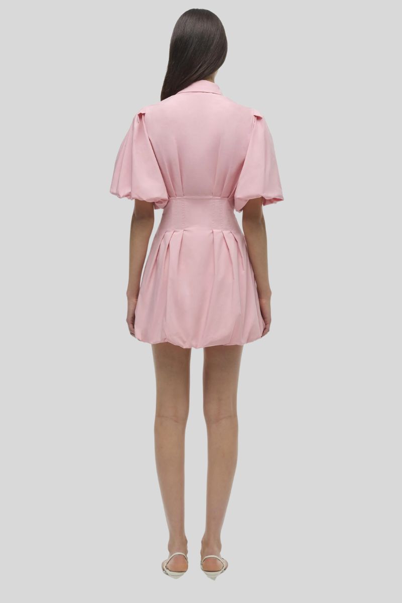 Cleo Balloon Pintuck Mini Dress
