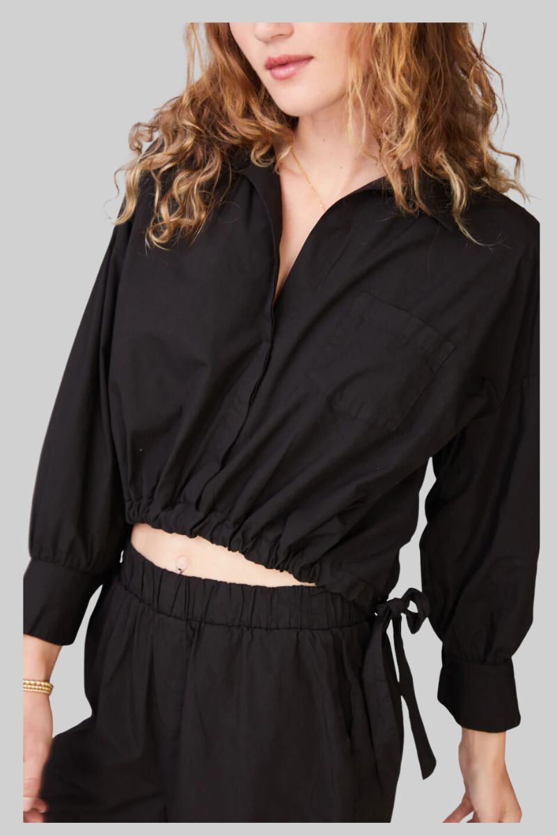 Poplin Tie Hem Shirt