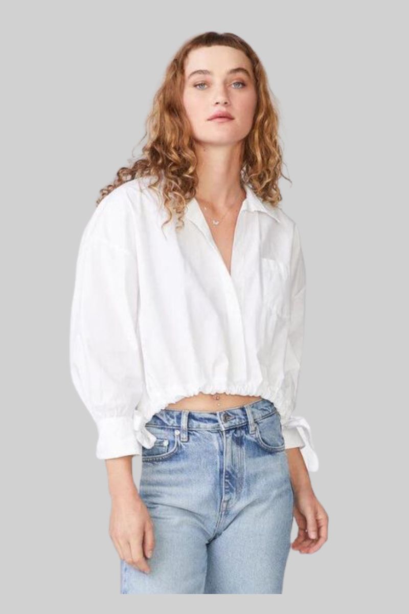 Poplin Tie Hem Shirt