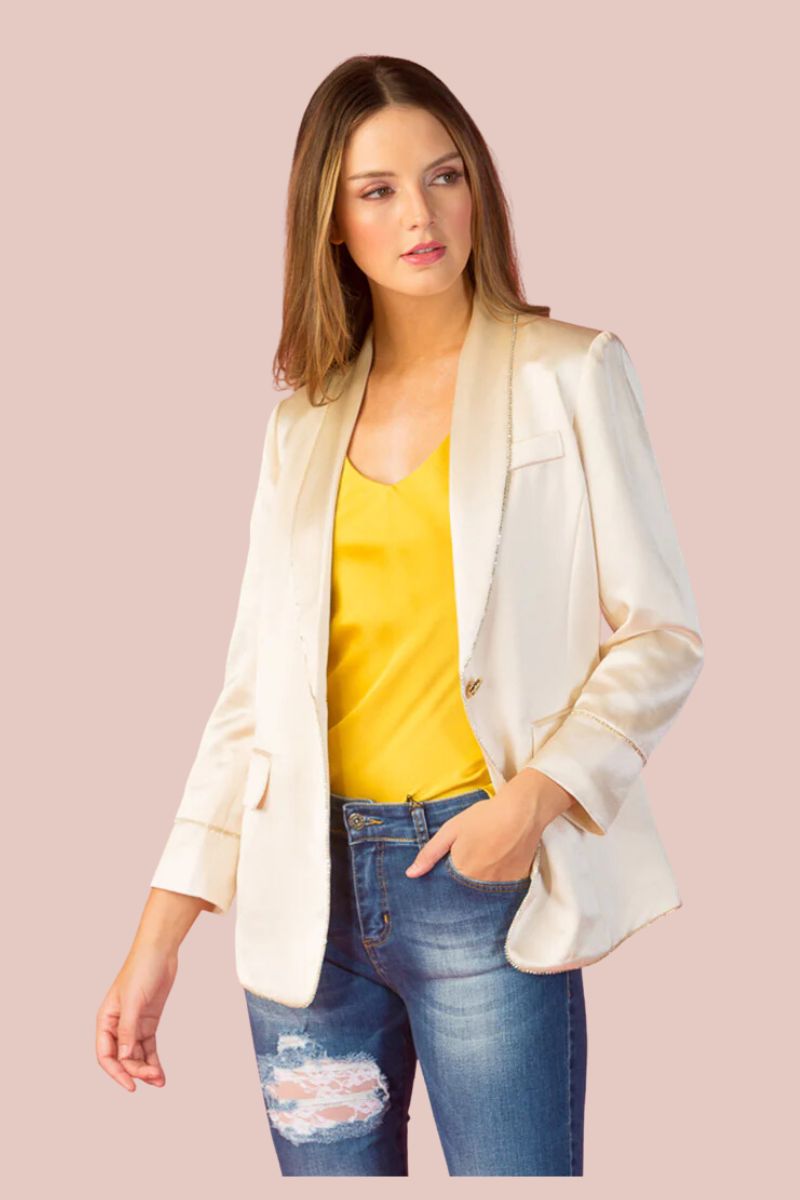 Shaw Collar Acetate Jacket