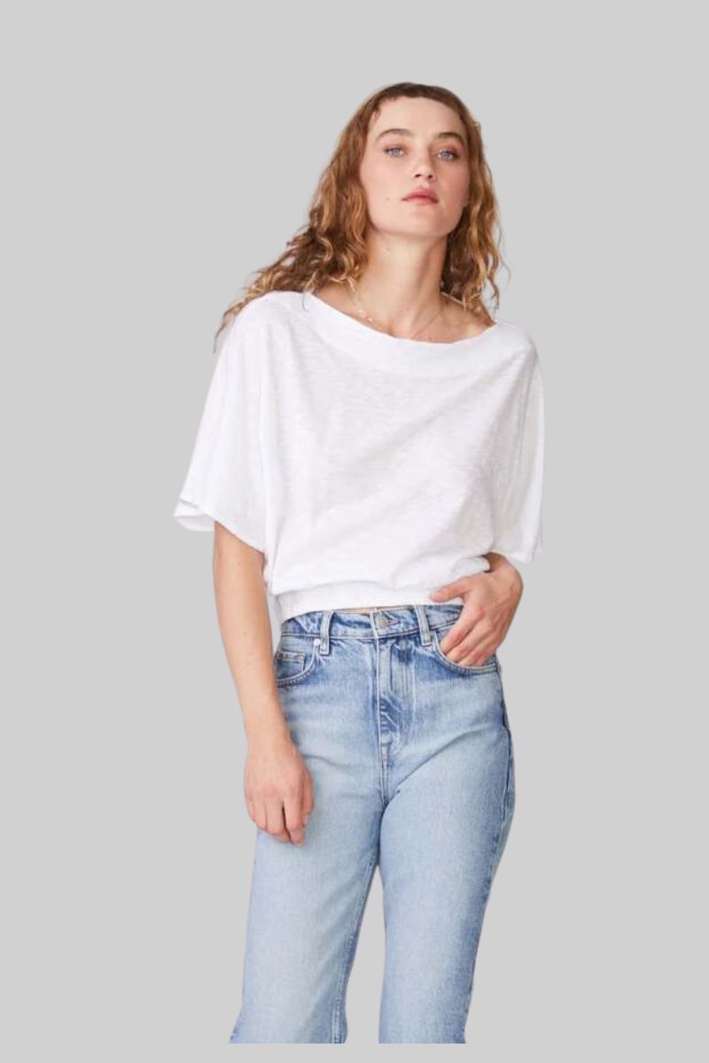 Supima Slub Drape Top