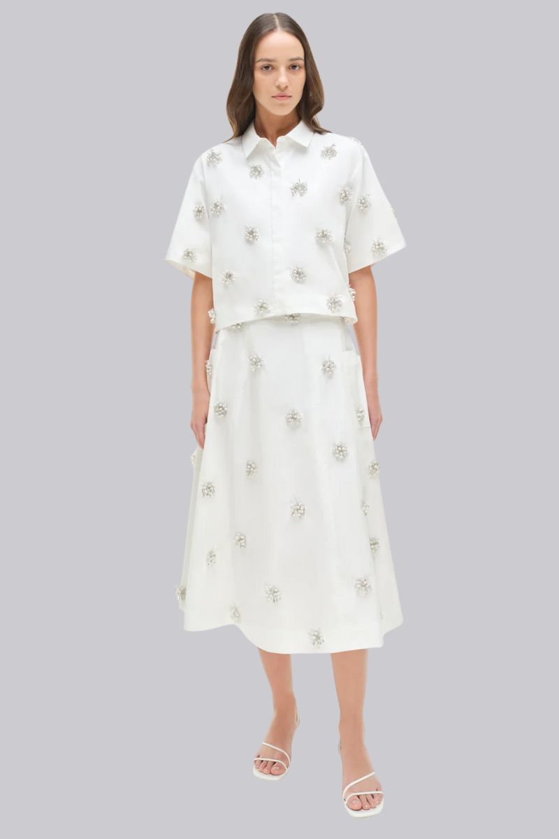 Cosmo Embellished Camp Shirt