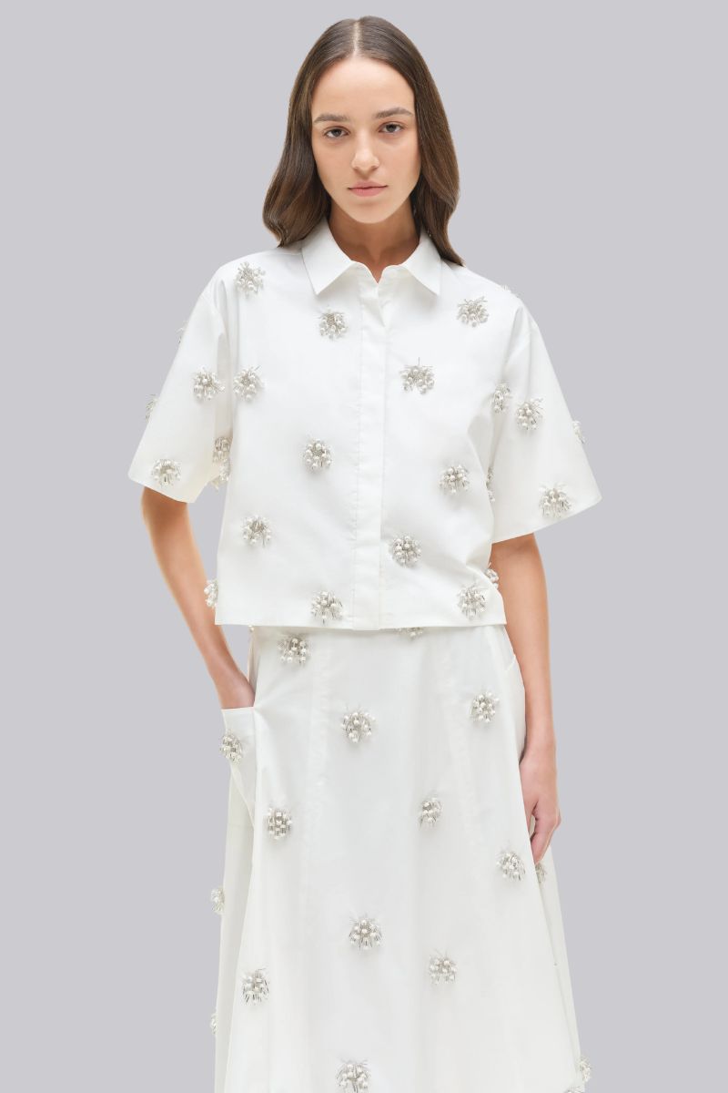 Cosmo Embellished Camp Shirt