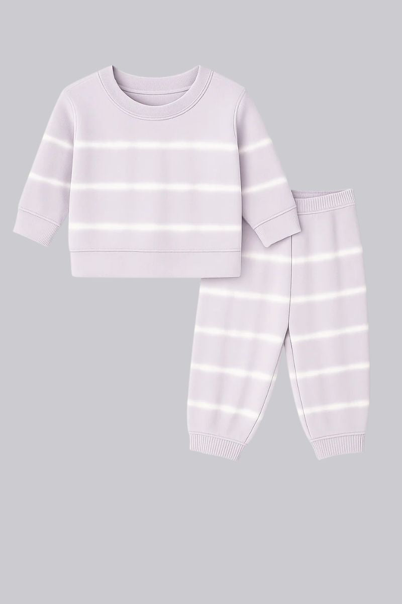 Stripped Ribbed Jogger Set