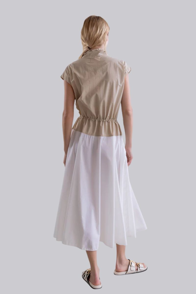 Bi-Color Sleeveless Dress