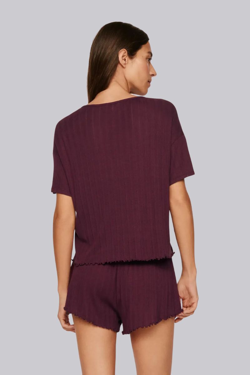 Pointelle Short Sleeve Tee
