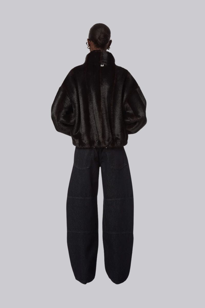 Iris Shaved Mink Bomber