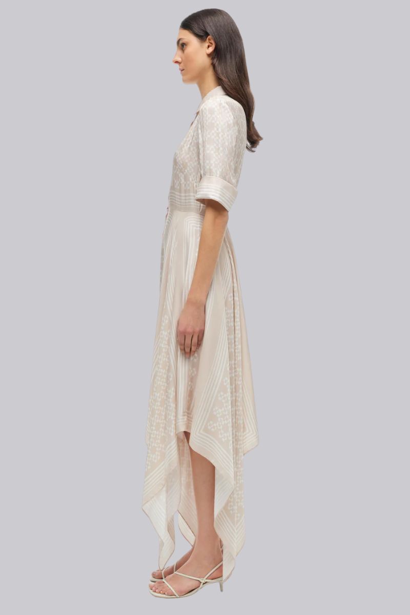 Abrielle Handkerchief Midi Dress