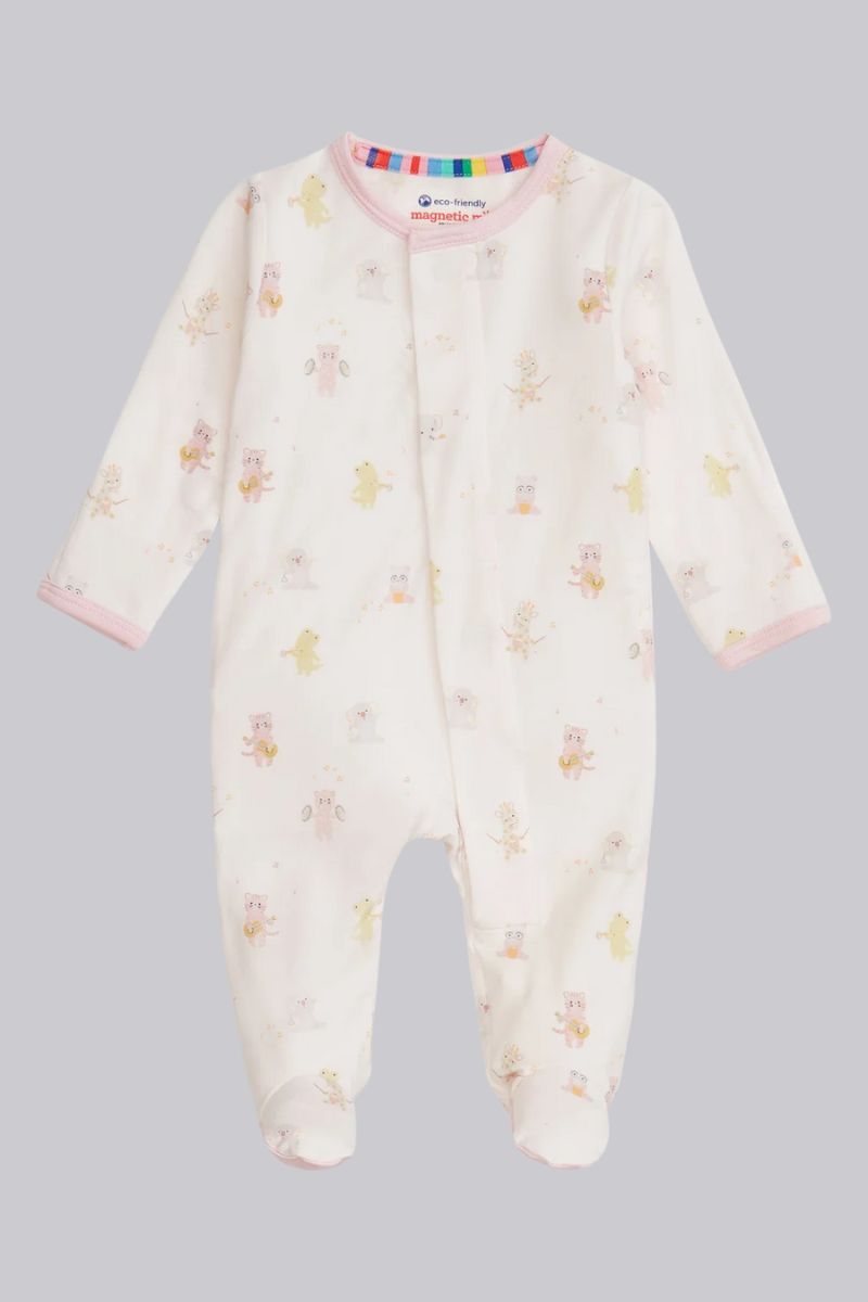 Pink Baby Beats Footie PJ's