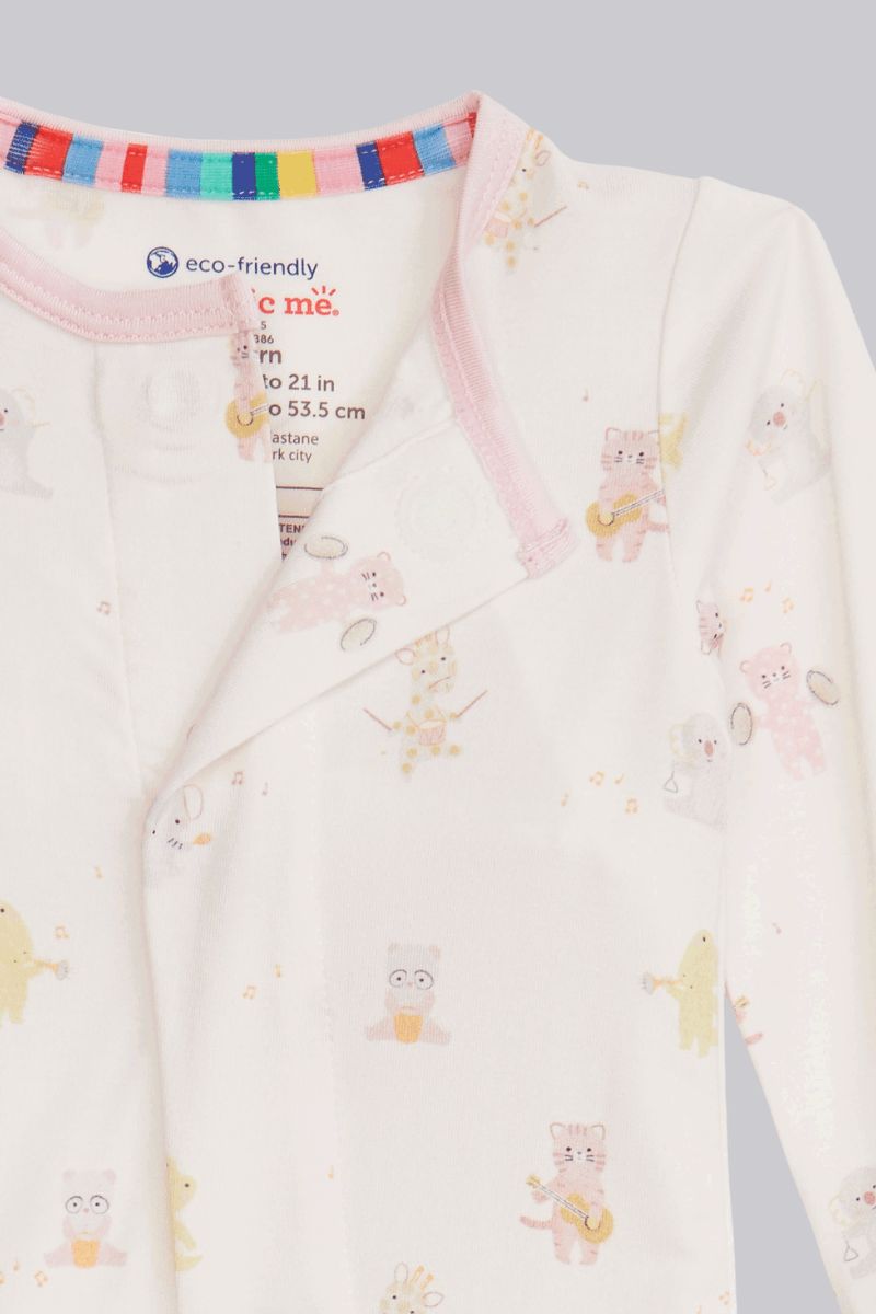 Pink Baby Beats Footie PJ's