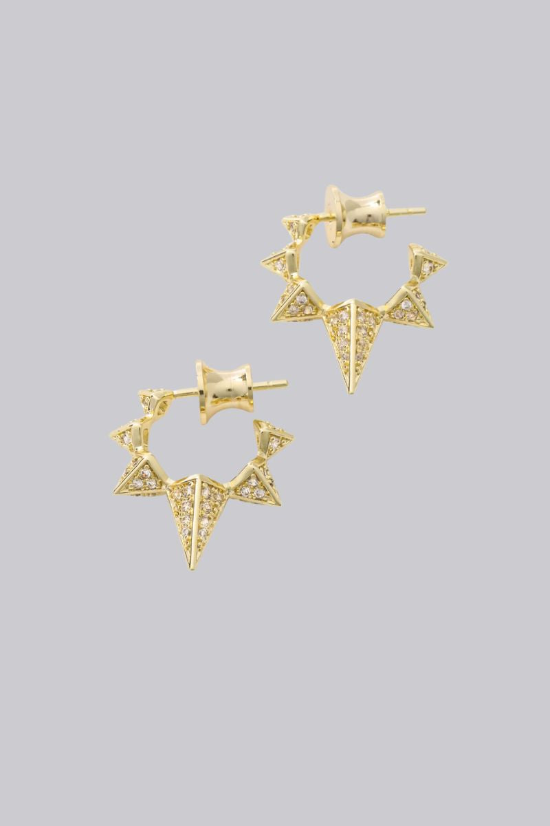 Gabriella Pave Spiked Hoops