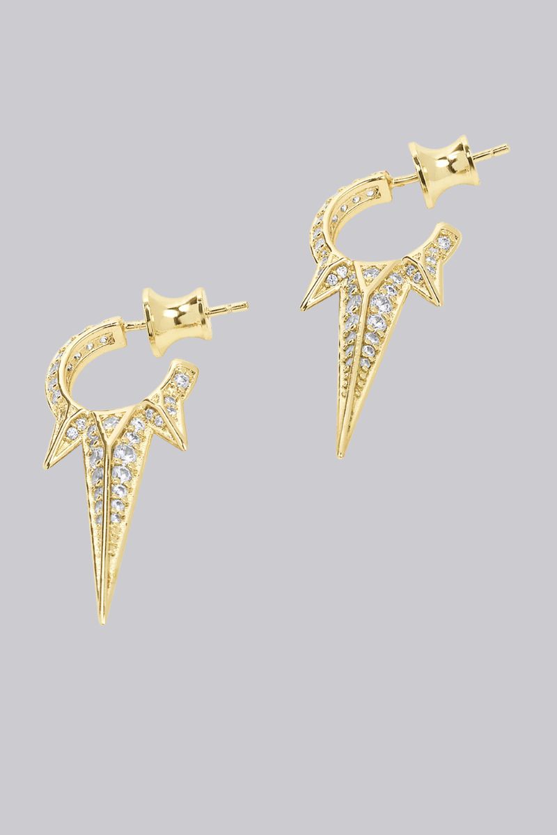 Gabriella Pave Triple Spike Earrings