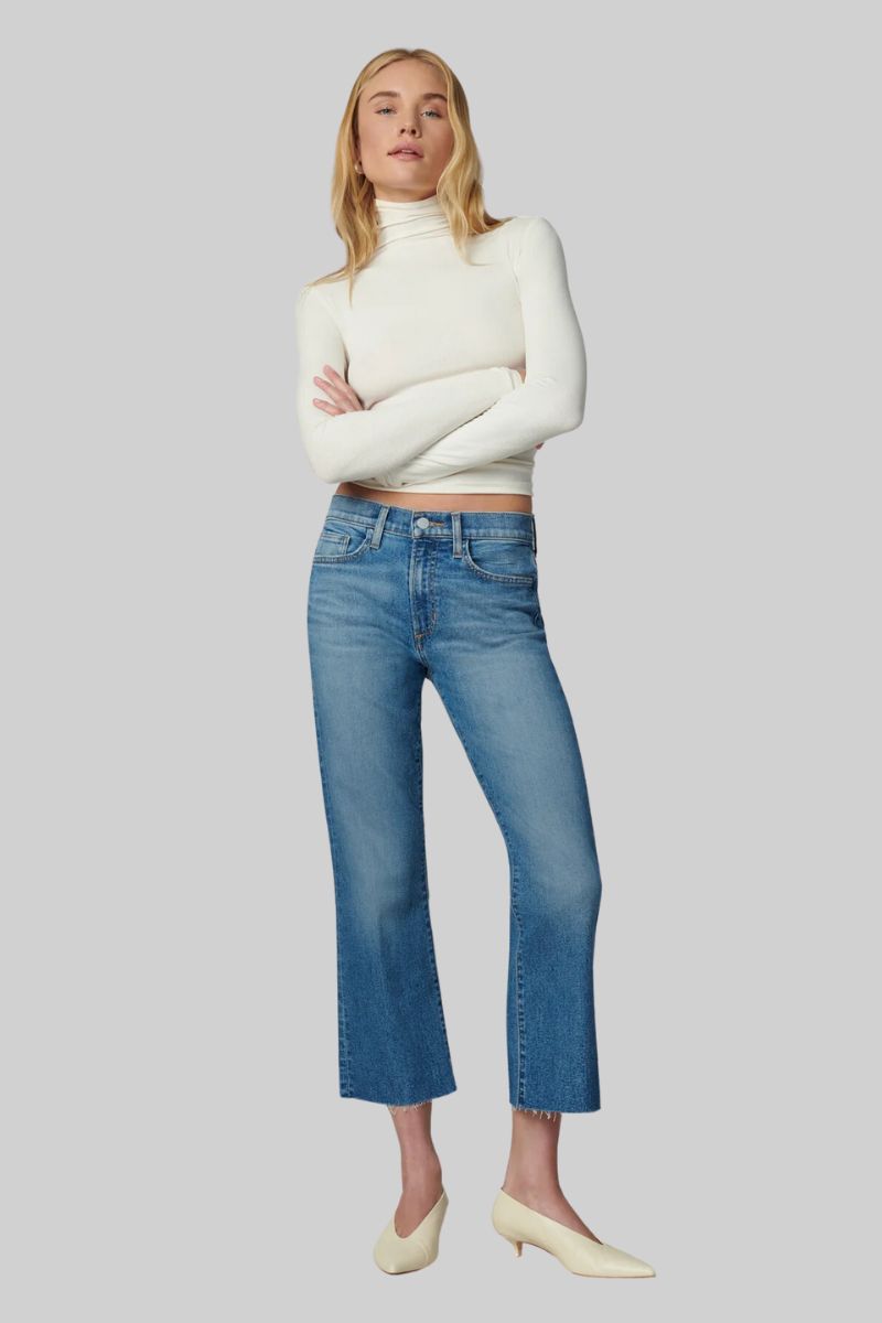 Callie Cropped Bootcut Raw Hem