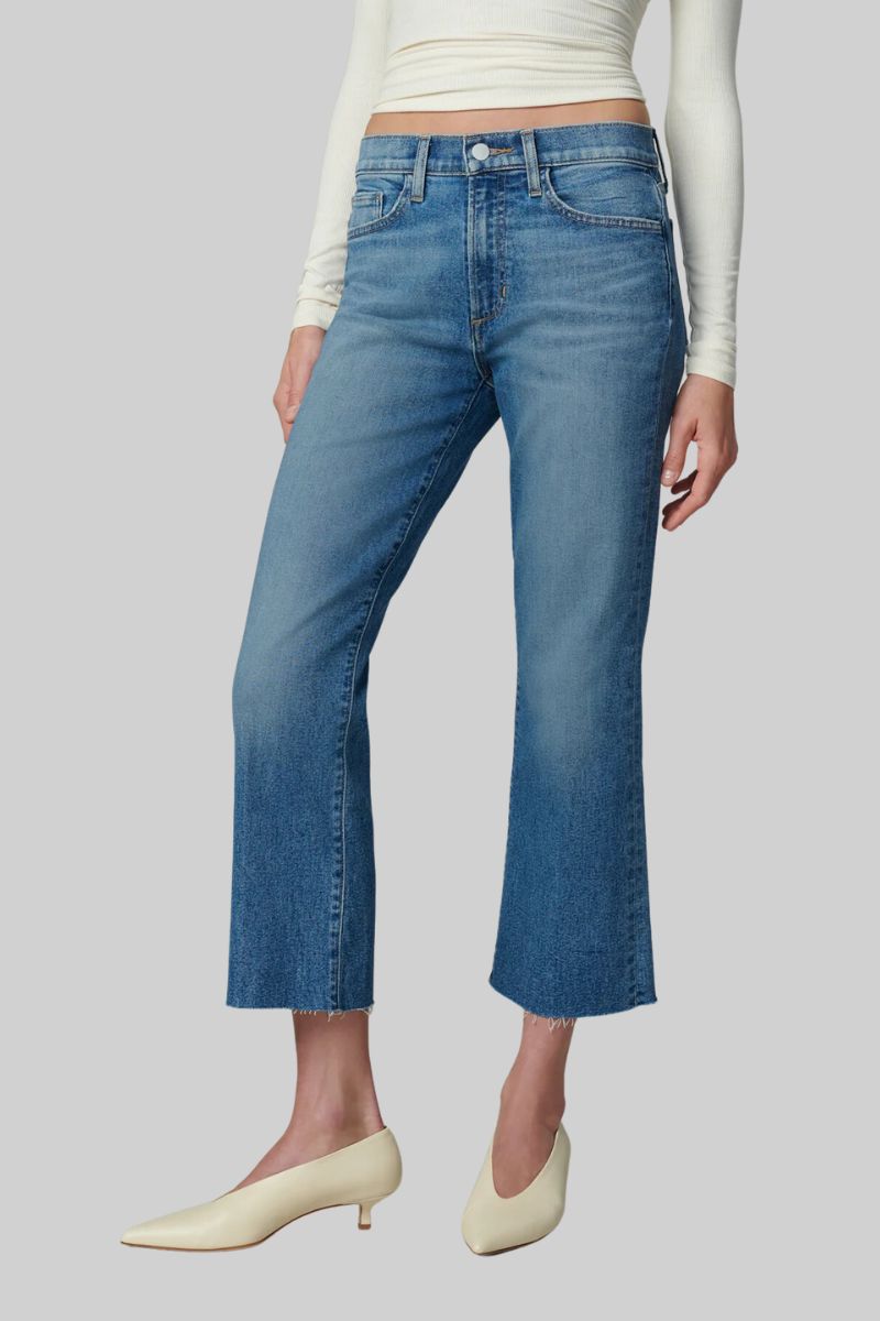 Callie Cropped Bootcut Raw Hem