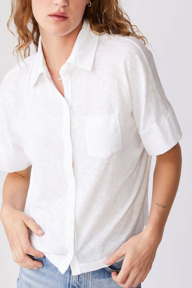 Supima Slub Short Sleeve Pocket Shirt