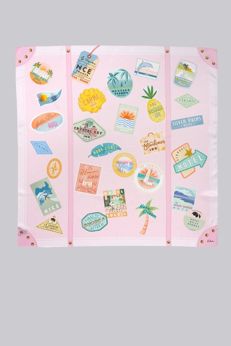 Travel Stickers Silk Square