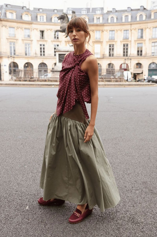 Jude Block Maxi Skirt