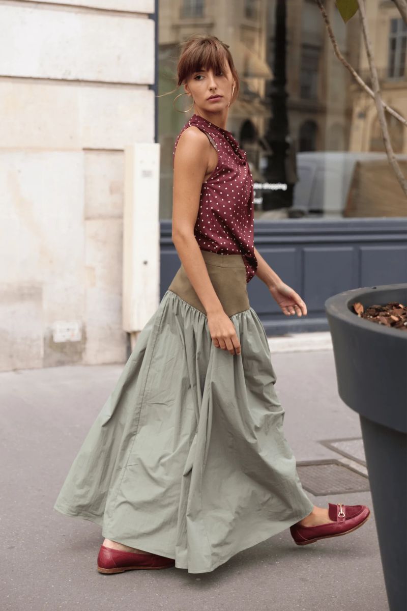 Jude Block Maxi Skirt