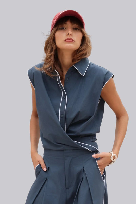Cisco Sleeveless Wrap Shirt