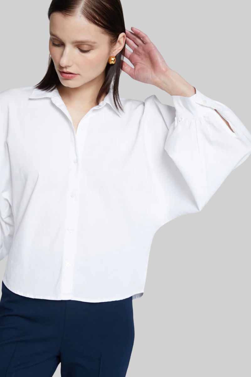 Sandman Poplin Dolman Puff Sleeve