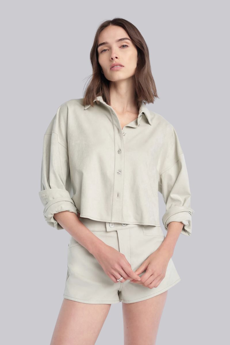 Crop Ex Boyfriend Vegan Suede