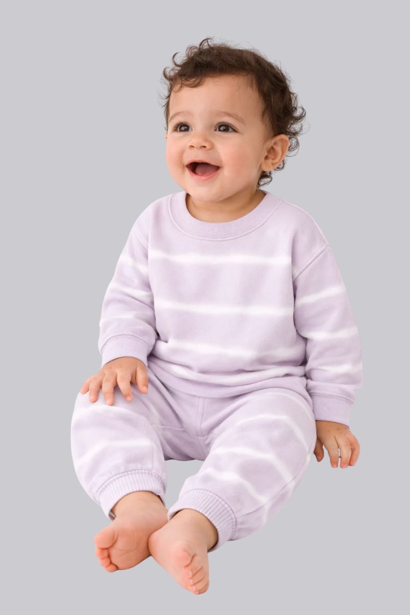 Stripped Ribbed Jogger Set