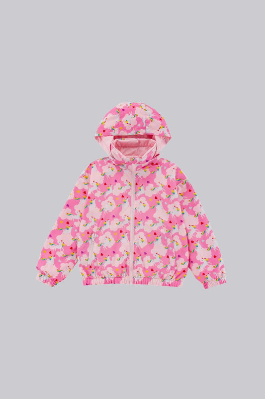 Reversible Rain Repellent Windbreaker Dancing Unicorn