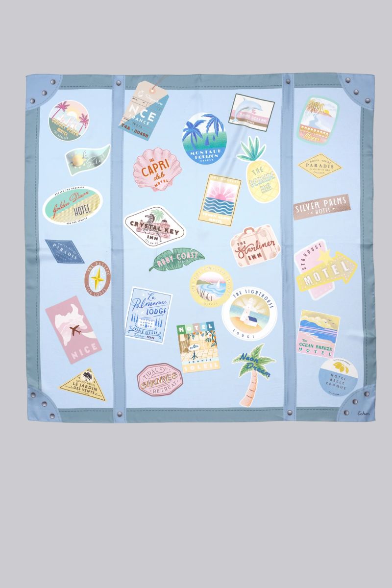Travel Stickers Silk Square