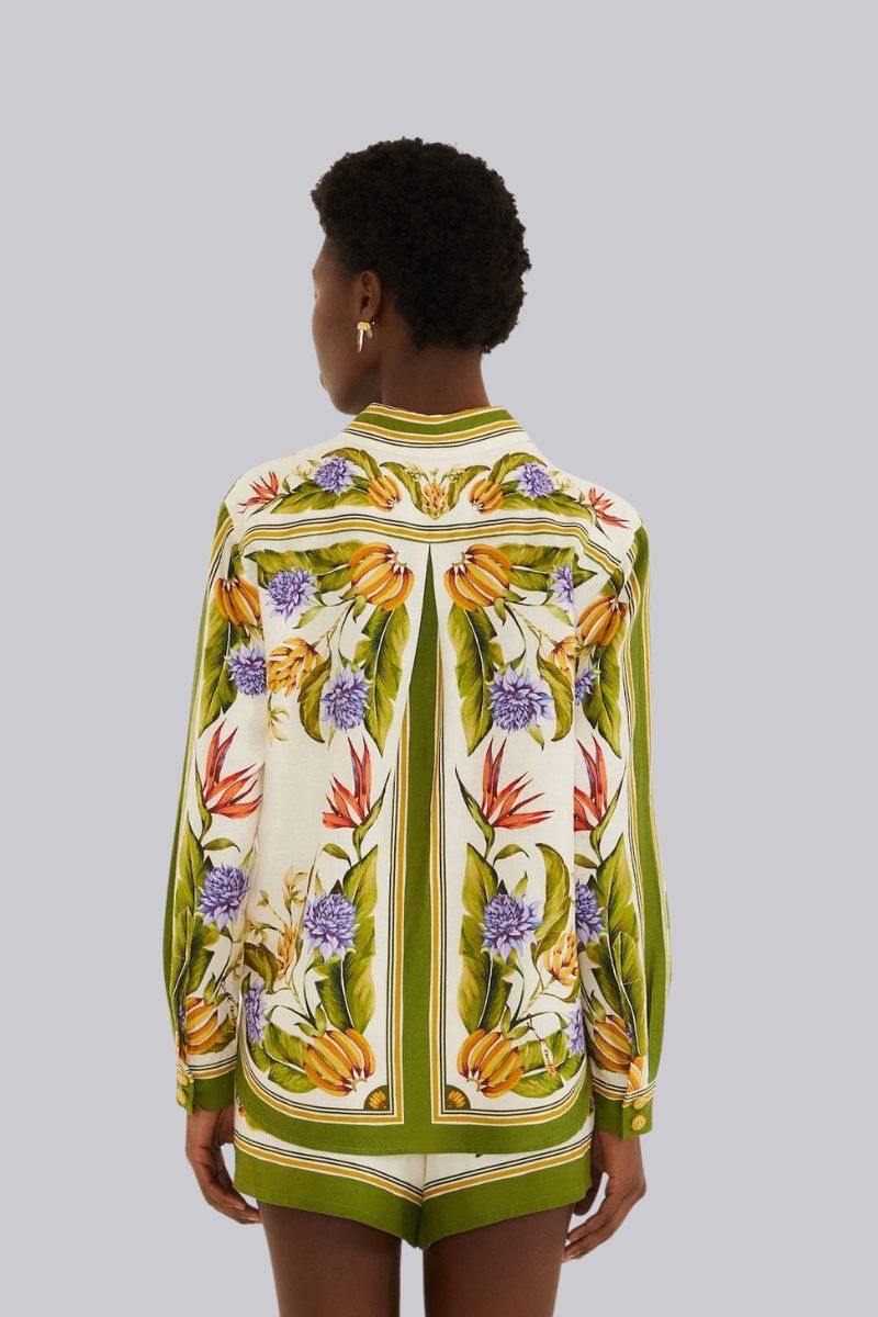 Tropical Scarf Sand Shirt