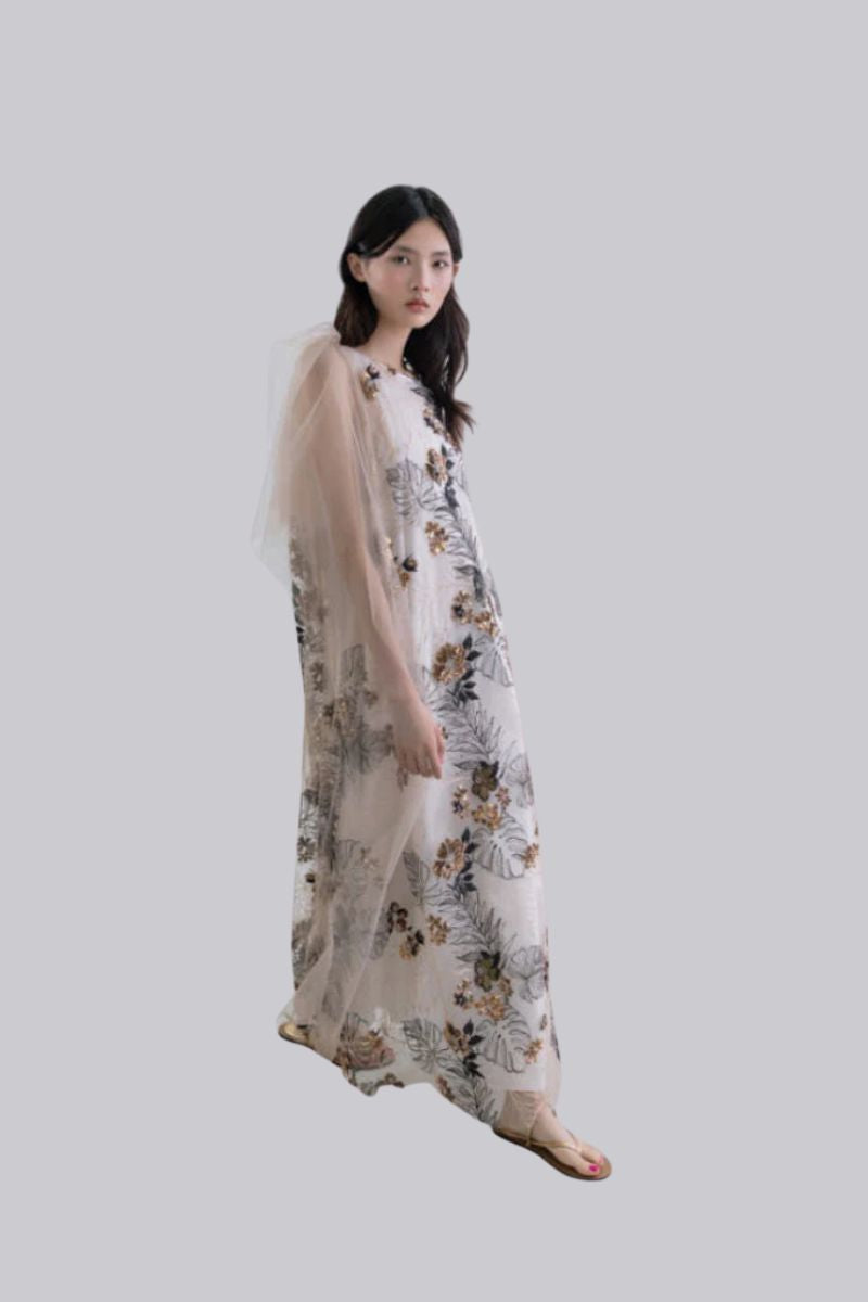 Embroidered Tulle Dress