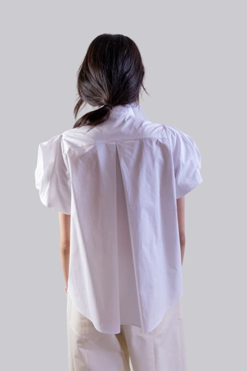 White Poplin Top