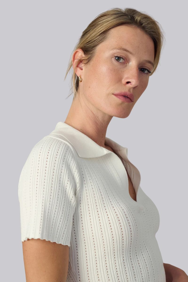 Jess Pointelle Polo