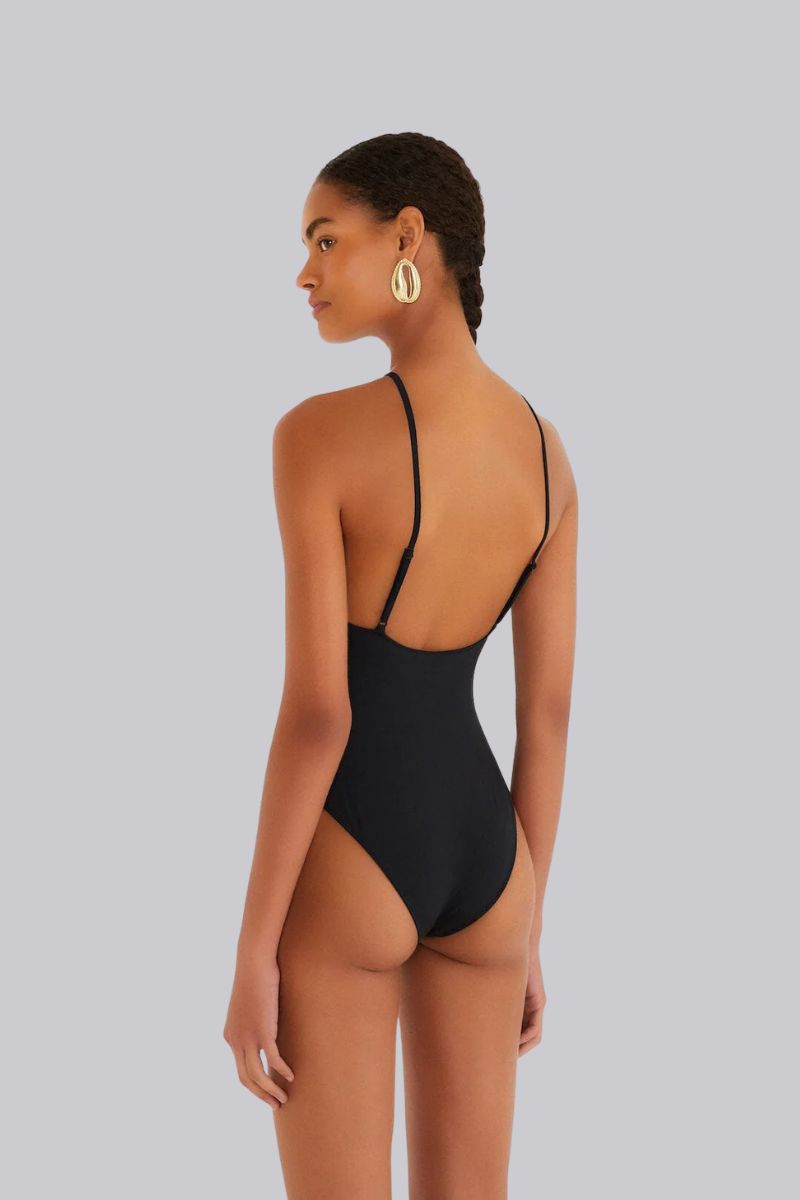 Copacabana Beach Black One Piece