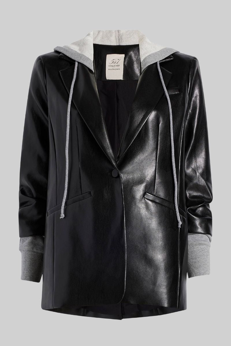 Faux Leather Hooded Khloe