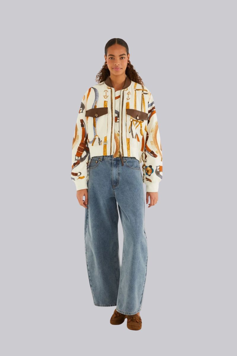 Equestrian Scarf Bomber Jacket