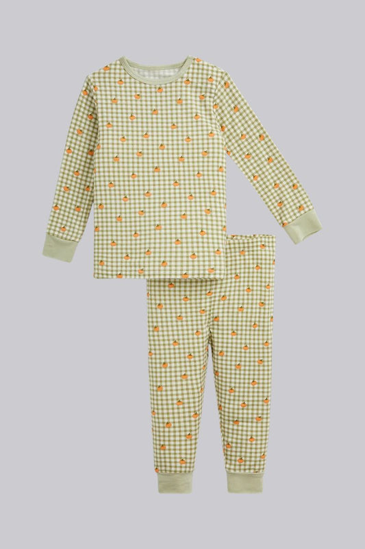 Pumpkin Plaid PJ Set
