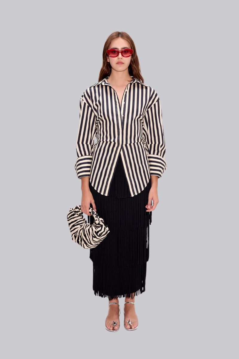 Loch Striped Poplin Button Up