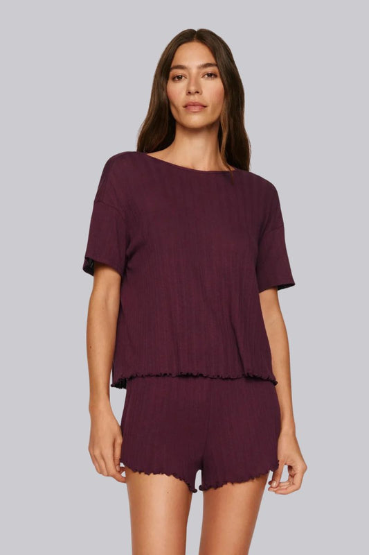 Pointelle Short Sleeve Tee