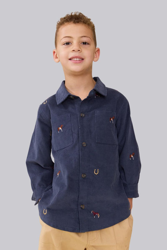 Navy Horse Jack Shirt