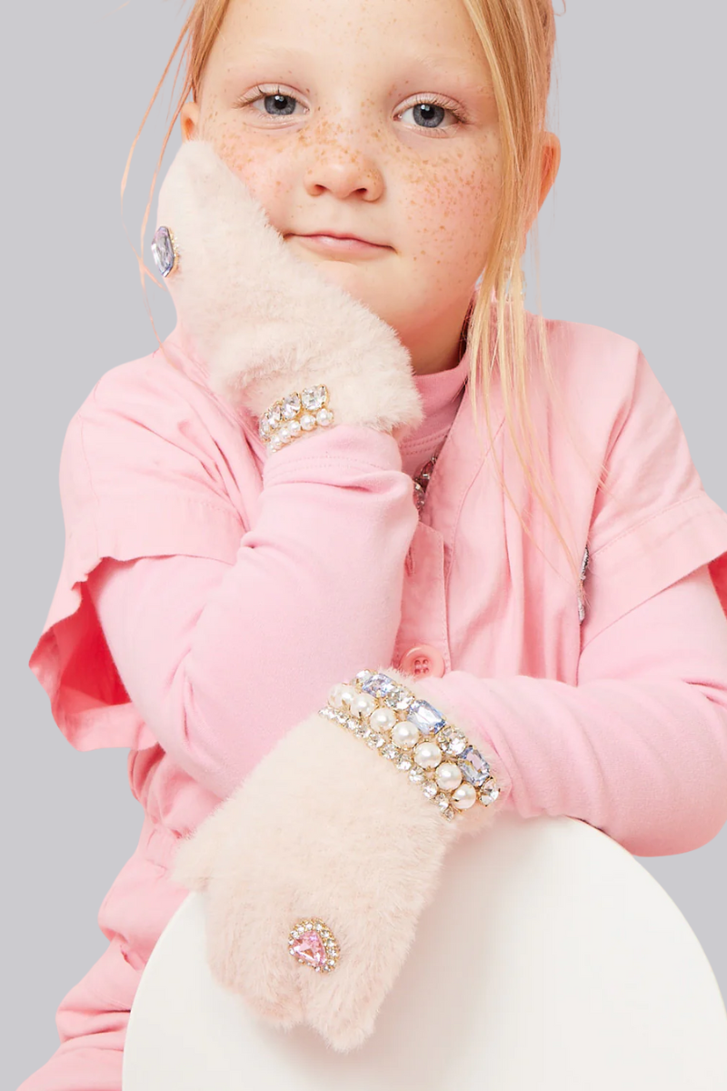 Cotton Candy Jeweled Gloves