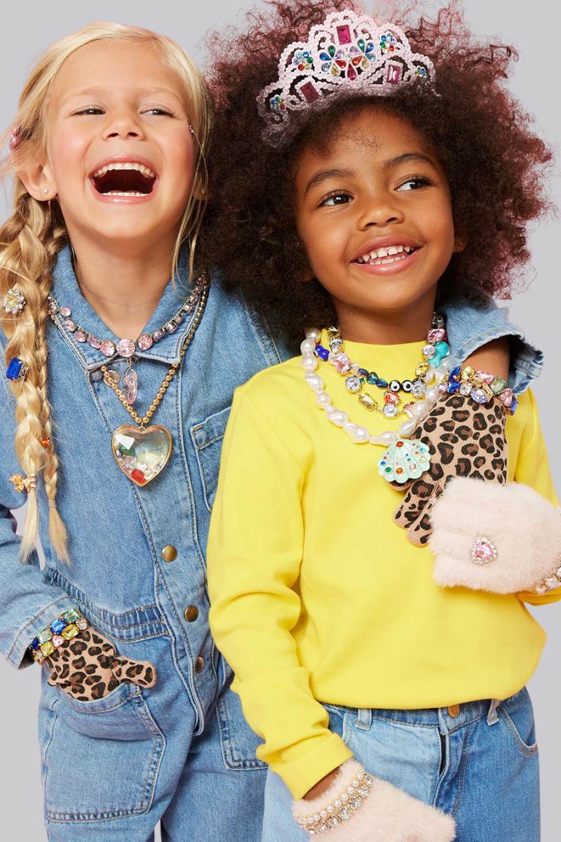 Cotton Candy Jeweled Gloves