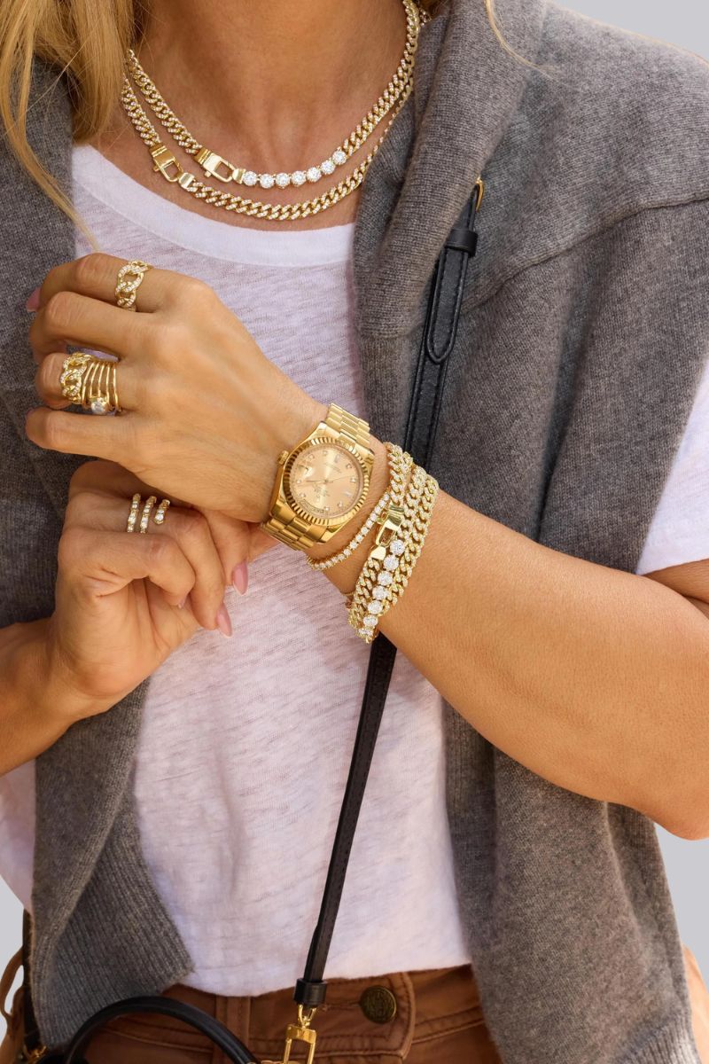 Pave Julian Chain Bracelet