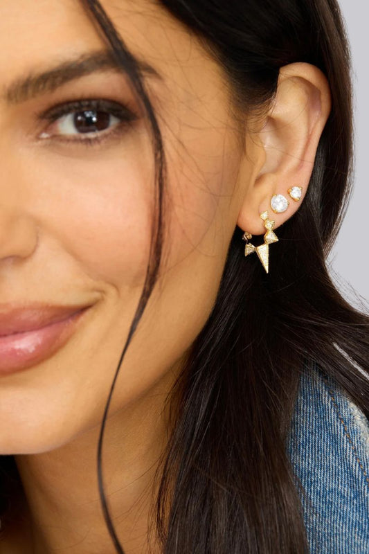 Gabriella Pave Spiked Hoops