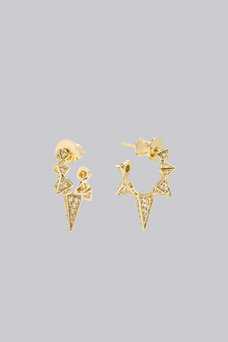 Gabriella Pave Spiked Hoops