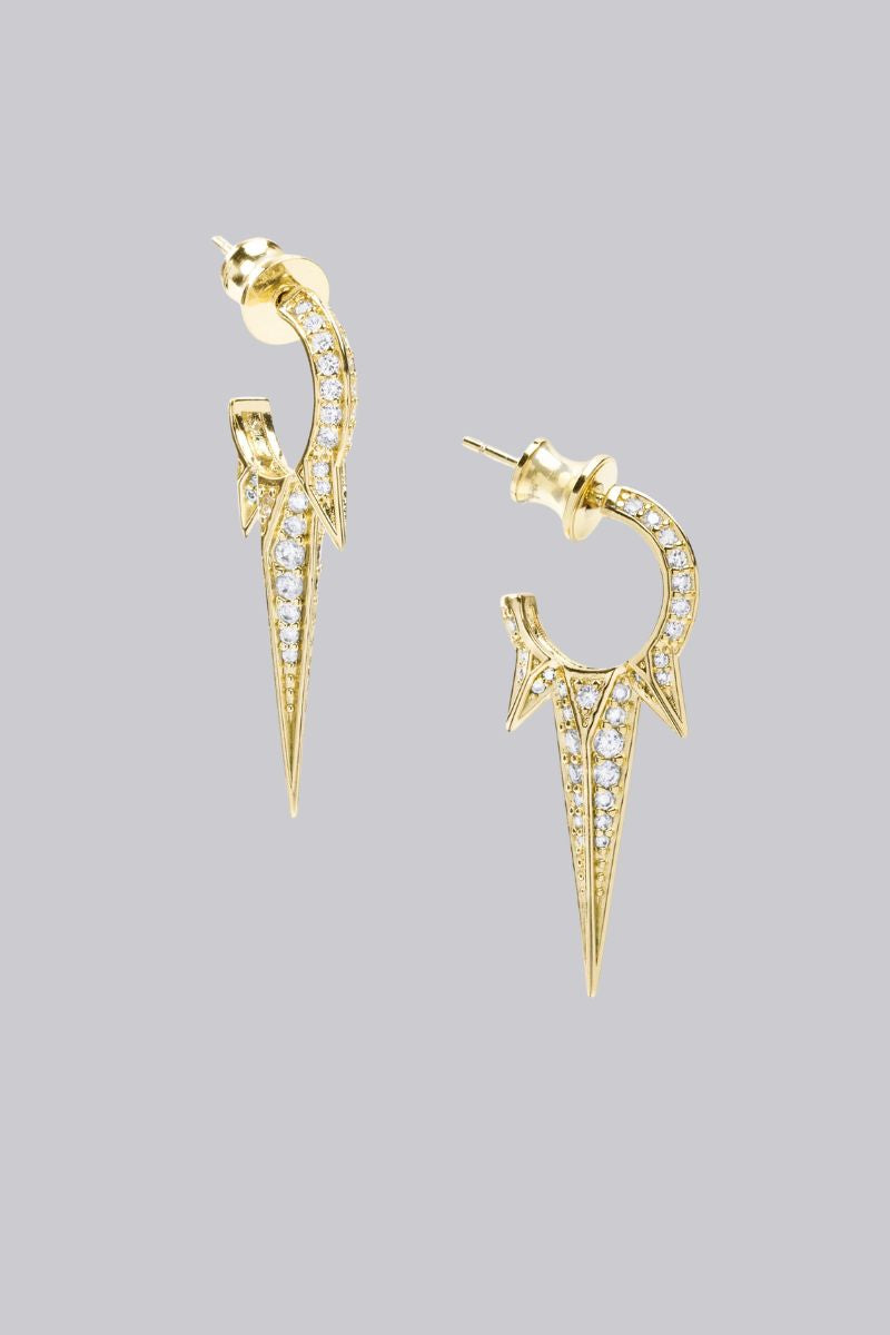Gabriella Pave Triple Spike Earrings